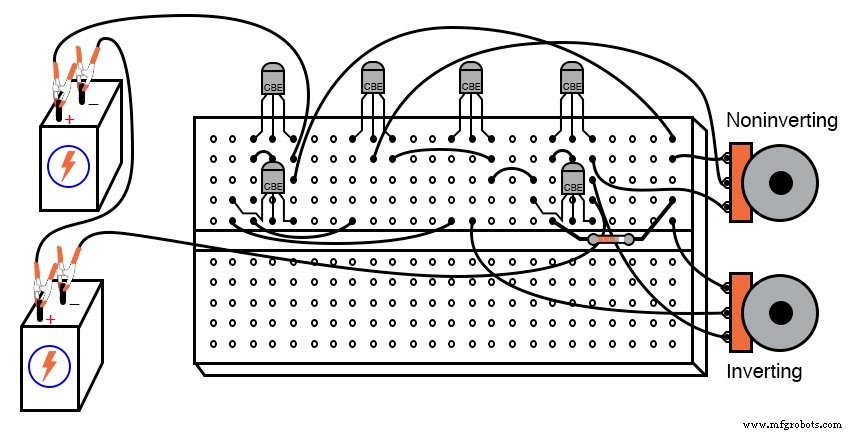 Construye un Amplificador Diferencial de Alta Ganancia que Funciona como Op-Amp