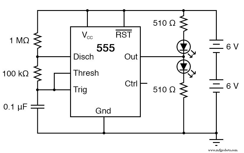 Oscilador Astable 555: Demo LED y Exploración del Ciclo de Trabajo