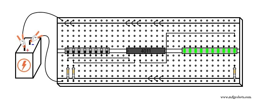 Diseño y Verificación de un Circuito Básico Puerta NAND con IC 4011
