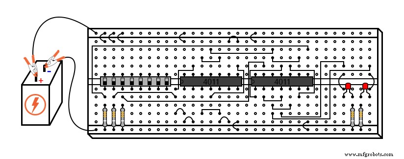 Construcción de un Flip-Flop Set-Reset Basado en Puertas NAND