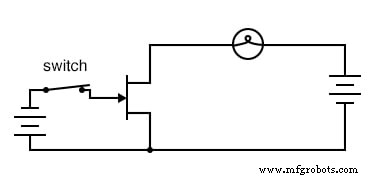 Uso de un Transistor de Efecto Campo de Unión (JFET) como Interruptor Encendido/Apagado de Baja Potencia