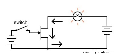 Uso de un Transistor de Efecto Campo de Unión (JFET) como Interruptor Encendido/Apagado de Baja Potencia