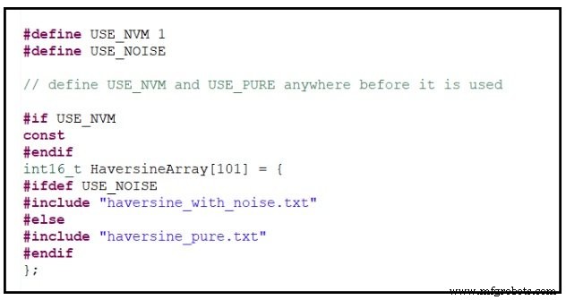 Firmware embebido: mejores prácticas para inicializar arrays en C con datos de archivos externos y formas de onda