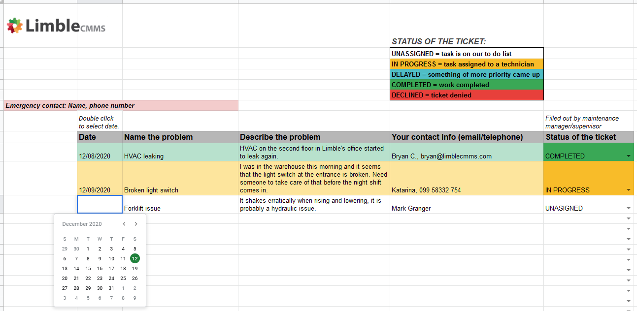 Cree un Sistema de Tickets de Mantenimiento Gratuito en la Nube con Plantillas de Google Sheets