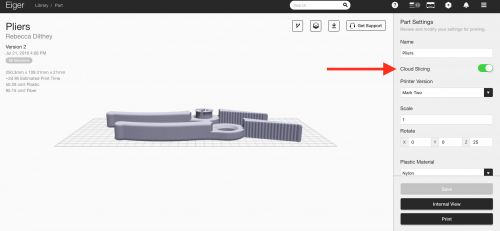 Actualización de firmware de Markforged: alertas de material y laminado en la nube
