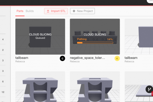 Actualización de firmware de Markforged: alertas de material y laminado en la nube