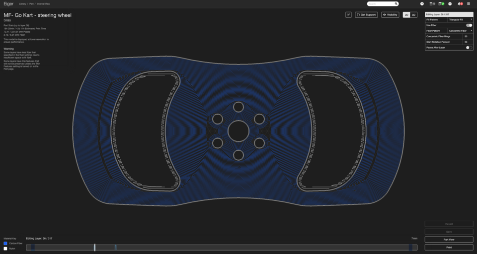 Creación de un volante personalizado impreso en 3D para kart: más ligero, cómodo y modificable