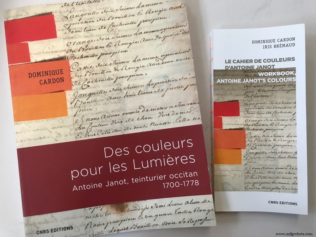 Dominique Cardon presenta cuaderno de trabajo: Los colores de Antoine Janot, guía práctica del teñido francés del siglo XVIII