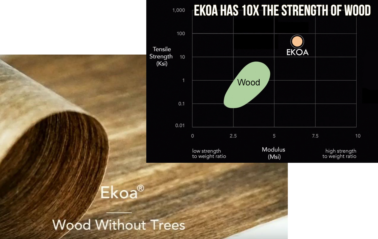 Ekoa TP: Composite termoplástico basado en lignina que supera a la madera en sostenibilidad