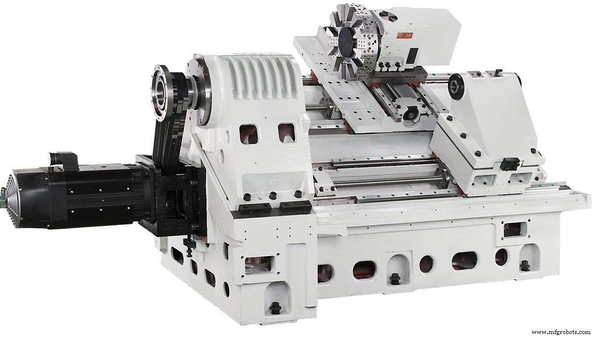 Diseño de bancada de torno CNC: Elegir entre bancada inclinada real y bancada plana  cuña volante 
