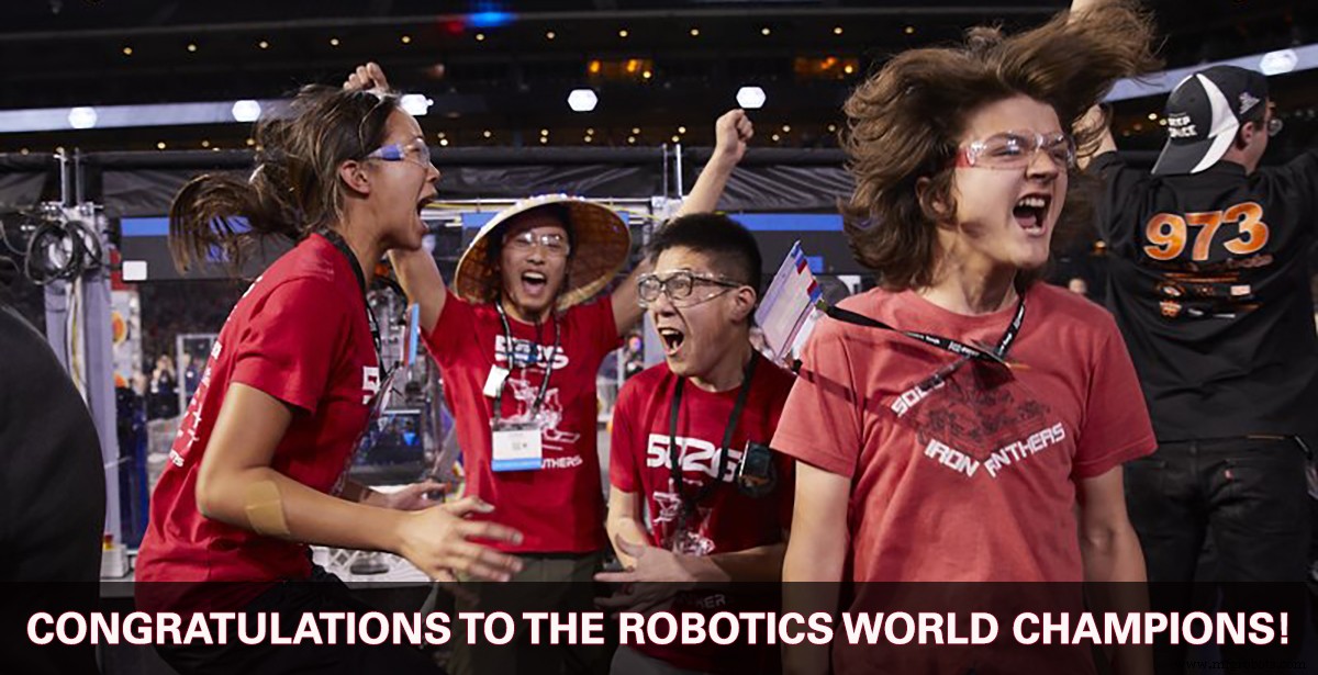 El equipo de robótica Burlingame gana título de Campeón Mundial con soporte de mecanizado de alta velocidad DATRON