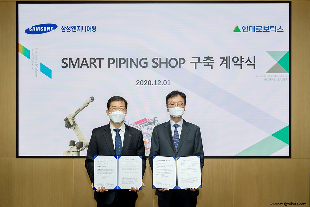 Hyundai Robotics y Samsung Engineering lanzan automatización avanzada para producción de tuberías y estructuras de acero
