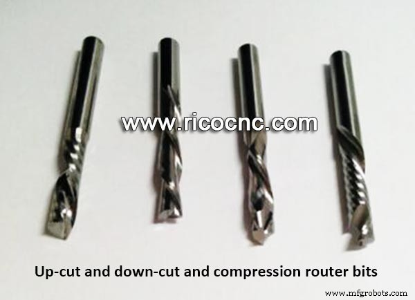 Identifica rápido fresas espiral up-cut vs down-cut