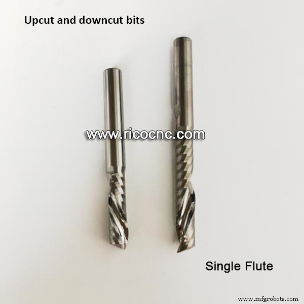Identifica rápido fresas espiral up-cut vs down-cut