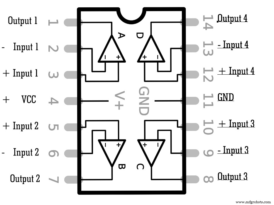 Circuitos LM324 Simplificados: Proyectos, Especificaciones y Guía de Pinout