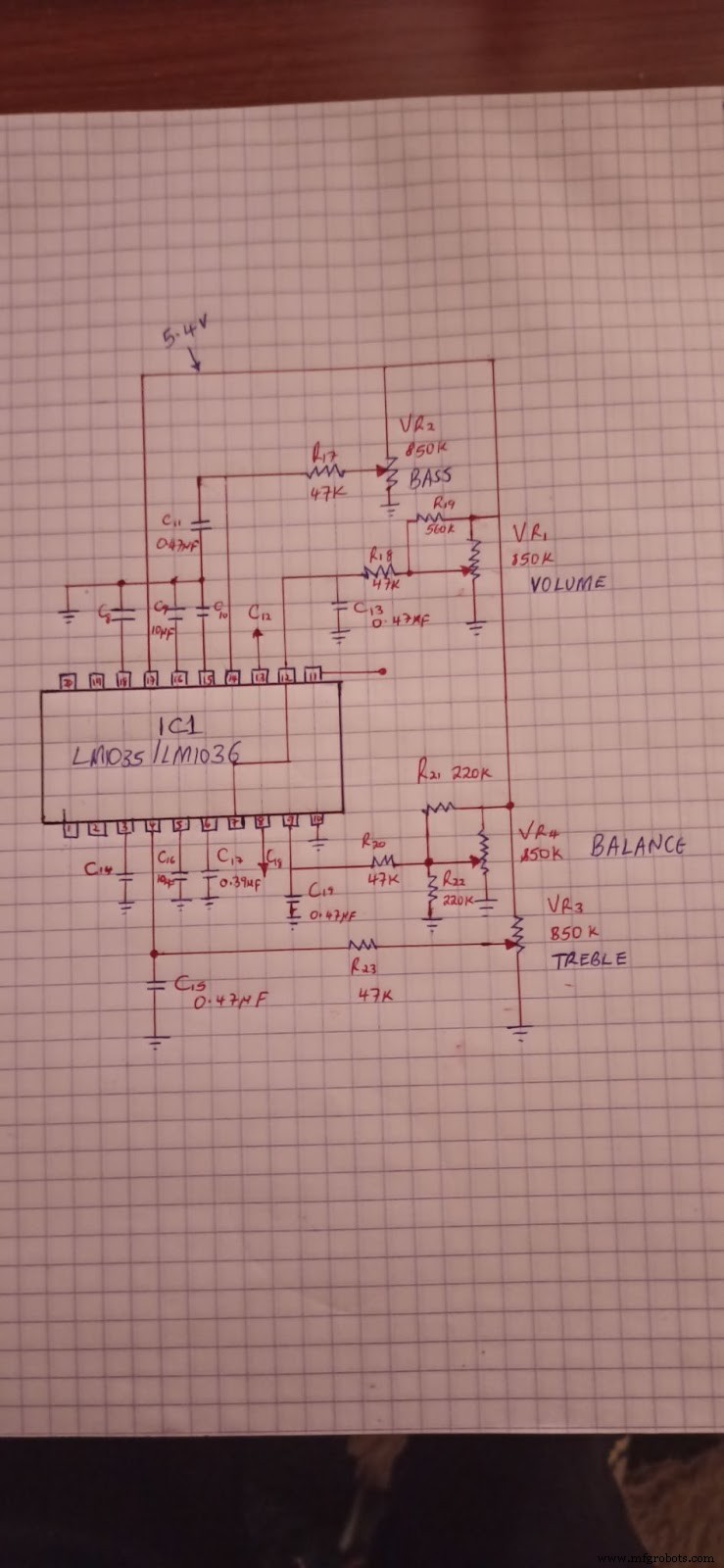 LM1036: Circuito Integrado Estéreo de Control DC Dual para Tono, Volumen y Balance