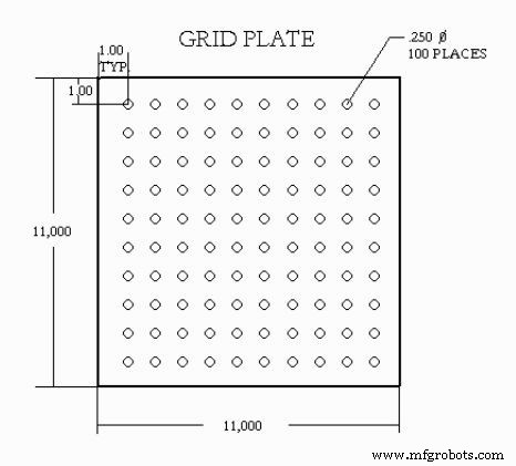 Optimización del Taladrado CNC: Ciclo G81 en Placa de Cuadrícula – Programa de Ejemplo Práctico