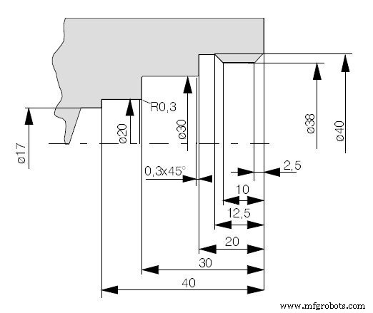 Tutorial de programa de torneado interior Sinumerik CYCLE95