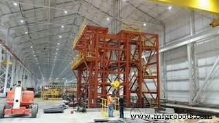 Swanton Welding completa torres de acumulación de acero estructural para instalación de recubrimiento en Detroit