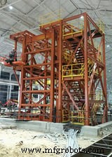 Swanton Welding completa torres de acumulación de acero estructural para instalación de recubrimiento en Detroit