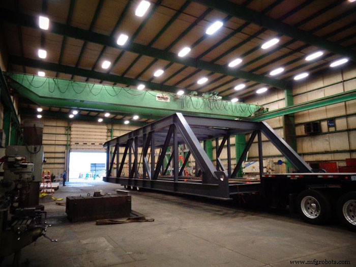 Estructura de precisión para transportador de materiales a granel de 2.200 TM/hora