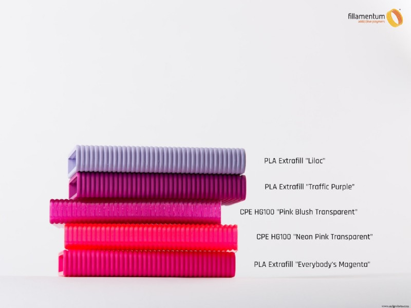 Espectro de colores PLA Premium y CPE con guía de equivalencia RAL y Pantone